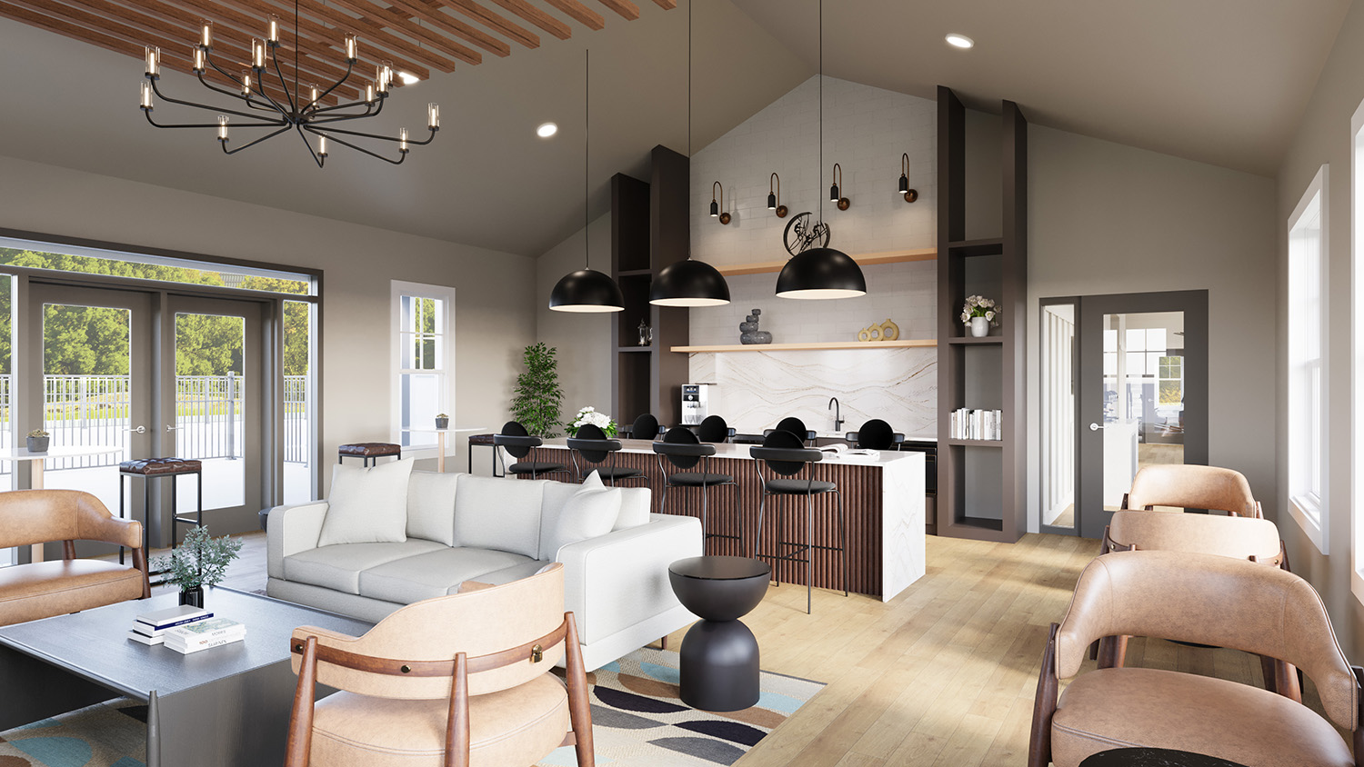 Solhaven clubhouse lounge and gathering space